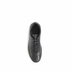 Jones Bootmaker Black Stockwell Lace Up Leather Trainers -Jones Bootmaker shop unnamed file 2382