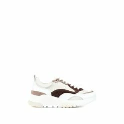 Jones Bootmaker Serafina Brown Chunky Leather Trainers