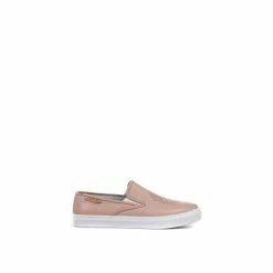 Jones Bootmaker Pink Aoife Ladies Leather Slip-On Trainers -Jones Bootmaker shop unnamed file 2448