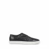Jones Bootmaker Mens Black Sloane Square Leather Trainers