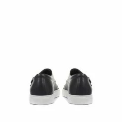 Jones Bootmaker Mens Black Sloane Square Leather Trainers -Jones Bootmaker shop unnamed file 2451