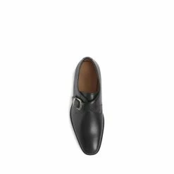 Jones Bootmaker Justin Men's Leather Single Strap Monk Shoes Black -Jones Bootmaker shop unnamed file 246