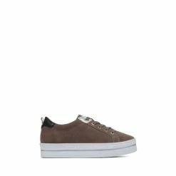 Jones Bootmaker Grey Alisha Leather Lace-Up Trainers -Jones Bootmaker shop unnamed file 2482