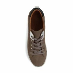 Jones Bootmaker Grey Alisha Leather Lace-Up Trainers -Jones Bootmaker shop unnamed file 2485