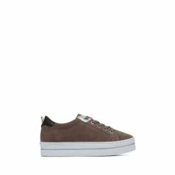 Jones Bootmaker Grey Alisha Leather Lace-Up Trainers -Jones Bootmaker shop unnamed file 2487