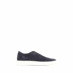 Jones Bootmaker Blue Slater Leather Lace-Up Trainers