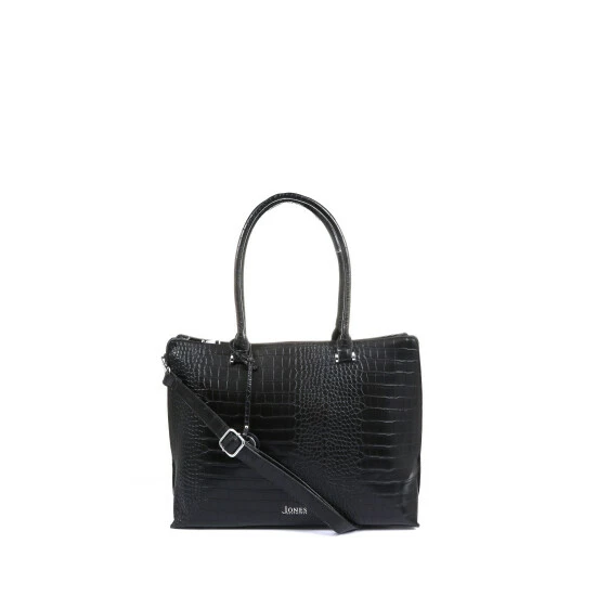 unnamed-file-2575.jpg Jones Bootmaker Ashleigh Black Croc Effect Print Tote Bag -Jones Bootmaker shop unnamed file 2575