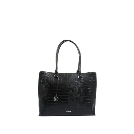 unnamed-file-2577.jpg Jones Bootmaker Ashleigh Black Croc Effect Print Tote Bag -Jones Bootmaker shop unnamed file 2577