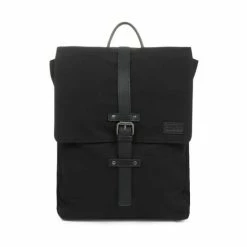 Jones Bootmaker shop 34 Jones Bootmaker Black Cormac Men's Canvas And Leather Backpack