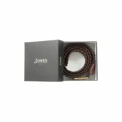 Jones Bootmaker Mens Vancouver Brown Braided Leather Belt -Jones Bootmaker shop unnamed file 2589