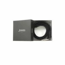 Jones Bootmaker Mens Vancouver Braided Black Leather Belt -Jones Bootmaker shop unnamed file 2613
