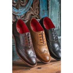 Jones Bootmaker Black Vivienne Goodyear Welted Ladies Brogues