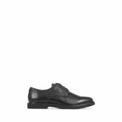 Jones Bootmaker Kip Leather Derby Shoes Black