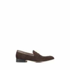 Jones Bootmaker Roscoe Brown Suede Penny Loafers