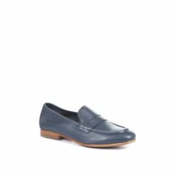 Jones Bootmaker Blue King Bird Leather Ladies Penny Loafers -Jones Bootmaker shop unnamed file 429