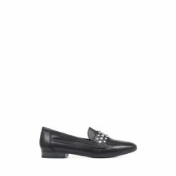 Jones Bootmaker Black Adriana Embellished Leather Ladies Loafers