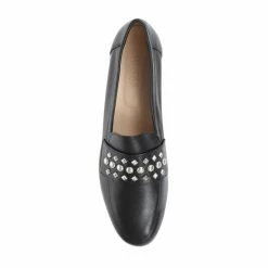 Jones Bootmaker Black Adriana Embellished Leather Ladies Loafers -Jones Bootmaker shop unnamed file 437