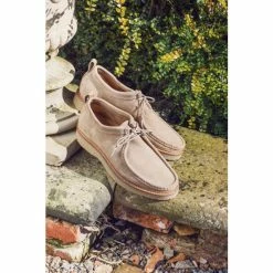 Jones Bootmaker Natural Lark Men's Suede Desert Shoes