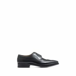 Jones Bootmaker Black Goodyear Welted Men's Leather Derby Brogue Shoes