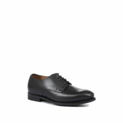 Jones Bootmaker Black Wide Fit Goodyear Welted Men's Leather Derby Shoes -Jones Bootmaker shop unnamed file 646