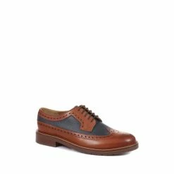 Jones Bootmaker Mens Tan Natural Barney Leather Derby Brogues Shoes -Jones Bootmaker shop unnamed file 675