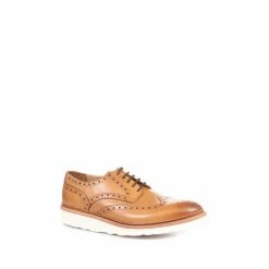Jones Bootmaker Tan Brown Bedford Casual Leather Brogues With Vibram Soles -Jones Bootmaker shop unnamed file 681