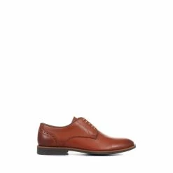 Jones Bootmaker Tan Brown Luca Flexible Leather Derby Shoes