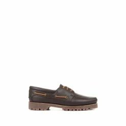 Jones Bootmaker Brown Pittsburgh Men's Leather Boat Shoes