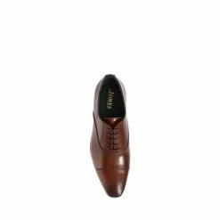 Jones Bootmaker Tan Brown Myles Men's Leather Lace-Up Oxford Shoes -Jones Bootmaker shop unnamed file 810