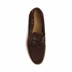 Jones Bootmaker Brown Putney Men's Leather Suede Lace-Up Moccasins -Jones Bootmaker shop unnamed file 914