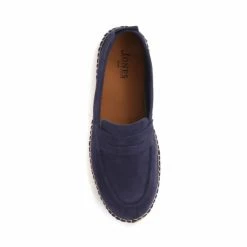 Jones Bootmaker Blue Queensbury Men's Leather Suede Espadrilles -Jones Bootmaker shop unnamed file 938