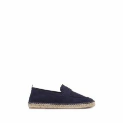 Jones Bootmaker Blue Queensbury Men's Leather Suede Espadrilles -Jones Bootmaker shop unnamed file 940