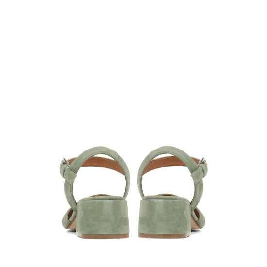 Jones Bootmaker Green Carrington Leather Block Heel Sandals 4 Jones Bootmaker Green Carrington Leather Block Heel Sandals - Image 2