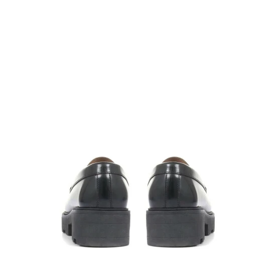 Jones Bootmaker Black Ladies Chunky Penny Loafers 6 Jones Bootmaker Black Ladies Chunky Penny Loafers - Image 4